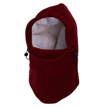 Balaclava met fleece capuchon, winddichte winterkleding met verstelbaar trekkoord, warm thermisch gezichtsmasker van fleece voor skiën, snowboarden