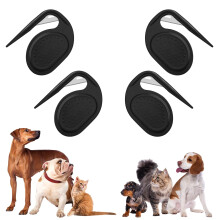 Pet Knotting Comb, Multifunctional Dematting Tools for Dogs and Cats, Includes Fur Detangler, for Effective Grooming, Black, Pack of 4
