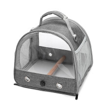 Bird Travel Backpack Cage  Breathable Zip  Portable PVC Window Parrots Carrier