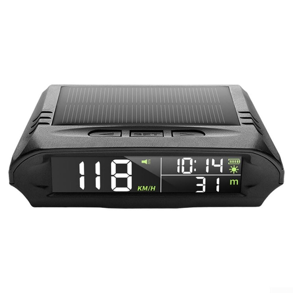 Solar Powered Car Hud Display With Gps Speedometer And Overspeed Warning Alert 9119770193780