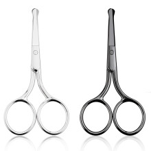 Pack of 2 Nose Hair Scissors, Safety Eyebrow Scissors for Men and Women