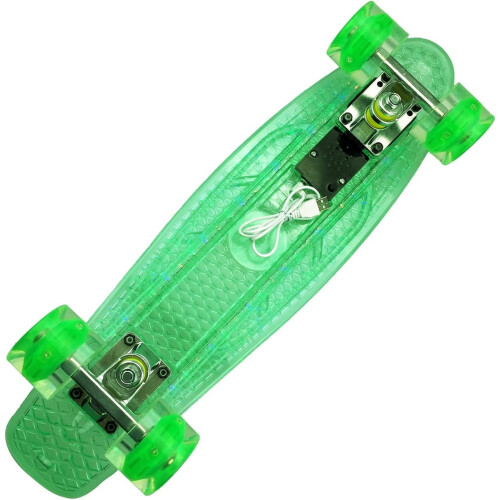 Maple Cruiser Skateboard, Truck, Flash  Wheels, Colourful Pattern 1
