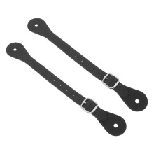 Pack of 2 Riding Lead Boot Straps for Cowboy Boots Spur Straps Horseshoe Straps Spur Holder Heel Strap Cowboy Boot Straps Leather Black
