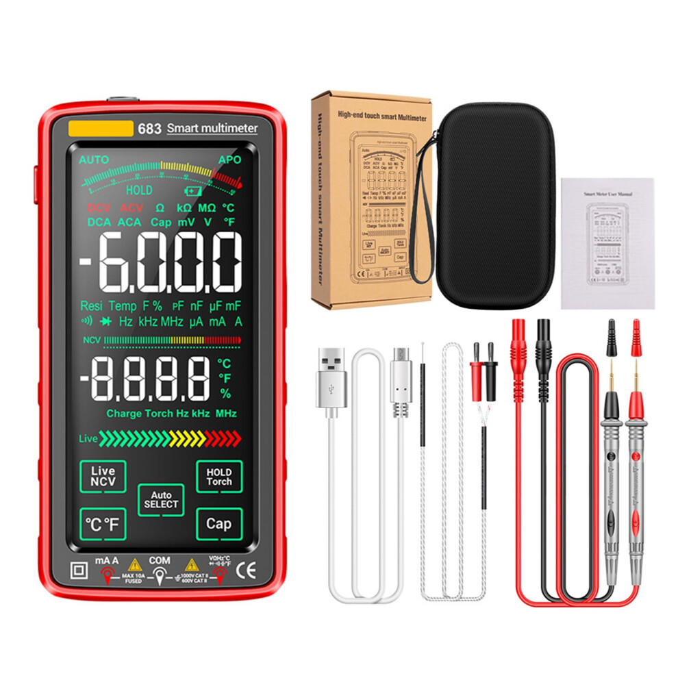 Digital Multimeter 6000Count Large Lcd Rechargeable Ncv Function Electrical Tester For Home Use 9119770193063
