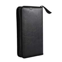(black) 80 VCD DVD CD Kunstleder-Schutzhülle Aufbewahrungsbehälter Organizer Schwarz