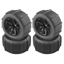 (Black) 4Stk 80mm Schneesandreifenräder für SCY 16101 16102 Pro 144001 144010 12428 124019 HBX 16889 SG1601 H