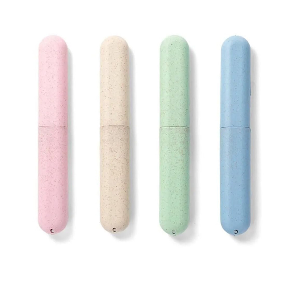 Pack of 4 Toothbrush Case, Portable Travel Toothbrush Case, Toothbrush Box, Travel Toothbrush Protective Case for Travel, Family, Clean Storage