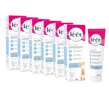 Hair Removal Cream Bikini Armpits Sensitive Skin (6 x 100 ml)