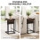 Homcom HOMCOM C Shaped Side Table with Charging Station and Foldable Top 8