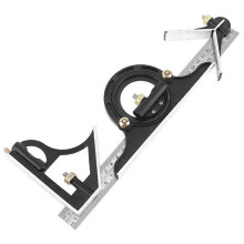 3-in-1 300mm verstellbares Messlineal, Kombinationswinkel, Winkelmesser, Protractor-Werkzeug