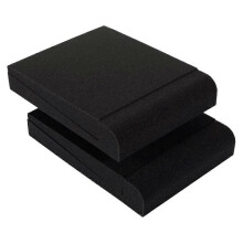 (Black) 2 Stück Hochdichte Schaum-Speakerpads - Speaker-Isolationspads, Monitor-Akustik-Isolationspads, Studio