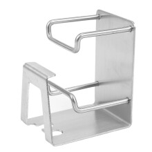 (silver) Edelstahl-Zahnbürstenhalter Wand-Sauger Badezimmer-Accessoires-Set Tasse Zahnbürste Zahnpasta H