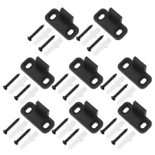 (black) 8 Stück Schiebefuhrungen für Scheunentüren, Garderobentürführungen, Hardware, Kunststoff, einfache Boden-Wandmontage