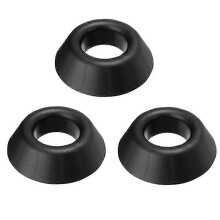 (Black) 3er Pack Ballständer, Basketball- und Fußballständer aus Kunststoff, Displayständer Basis