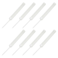 (White) 8 Stück Moospfahl Kokosmoosstab Stapelbare Pflanzenstiele Monstera Pflanzenstütze Plastik Sphagnum