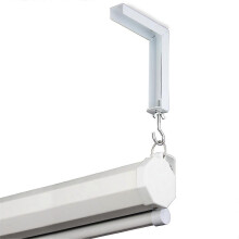 (White) 2 Stück Projektorvorhanghalter L-Bracket-Montagehalterung einstellbarer Verlängerung