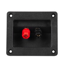 (Black) 90x78mm Quadratschraubklemmen-Lautsprecherbox-Terminalbecher-Kabelverbindungsplatine