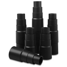 (Black) 6er Pack Staubsaugeradapter 4 Schichten Schwarz, Schlauchadapter Staubsauger 25 mm auf 42 mm, Schlauch Redu