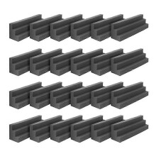 (black) 24 Stücke Bass Traps Akustikschaumplatten Schalldämmkissen, Studio Schaum für Eckenschalldämmung Schaum