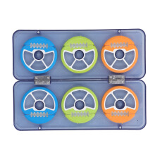 Rangement de pêche durable, porte-ligne de pêche portable, pinces de pêche en silicone, bobines de ligne, étui en ABS, doublure en éponge,
