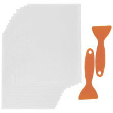 (Transparentyellow) 12 Stk FEP-Film 200X140X0,15 mm Dicke für UV-3D-Drucker, LCD SLA-Harz, mit 2 Ersatzstücken