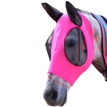 Horse Fly Mask with Ear Protection, Comfortable, Breathable, UV Protection, Pink