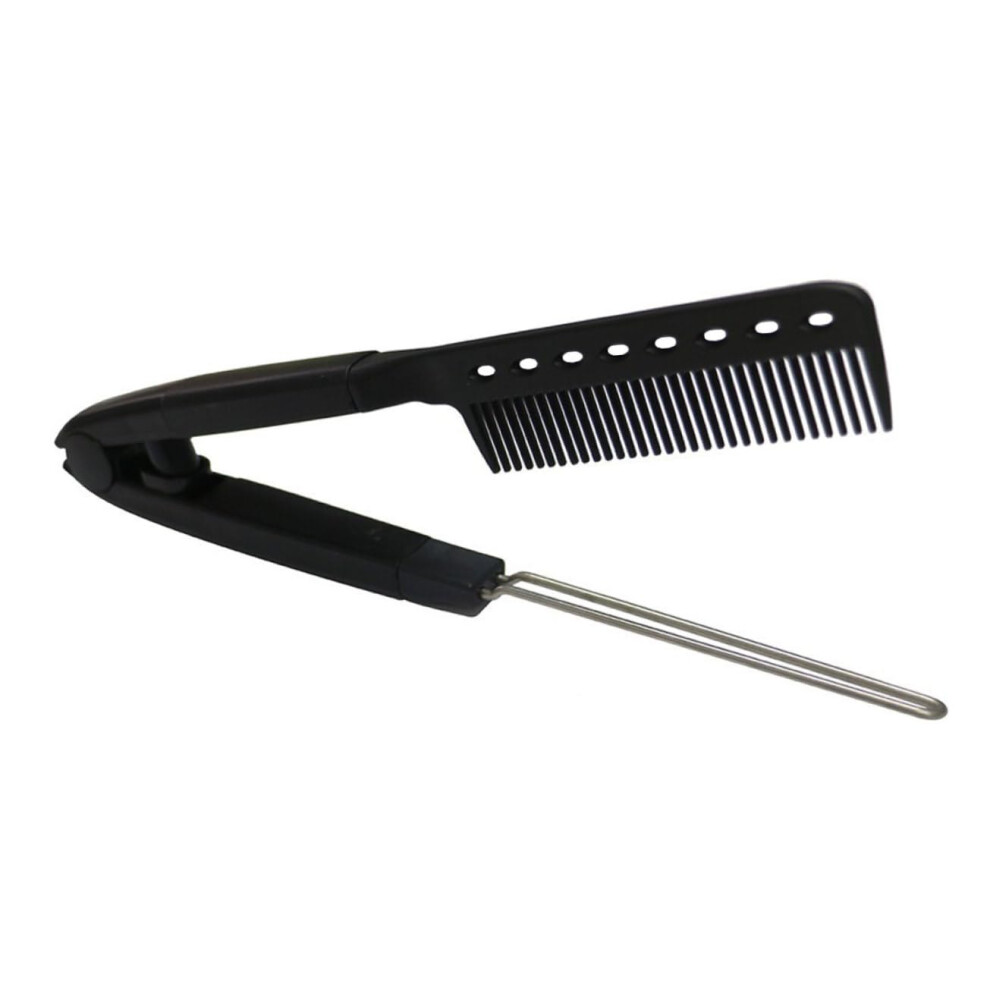 Unisex Vshaped Hair Straightening Comb For Effortless Styling, Curly And Straight Hair, Travelfriendly