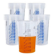 (Transparent) 32 Oz (1000Ml) Flexible Transparente Gradierte Plastikmischbecher Zum Mischen Von Farbe, Harz Und Epoxid