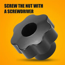 (Gold black) 10 Stück 32mm Durchmesser M6 Gewinde Schraub Typ Sternkopf Spannknopf Griff