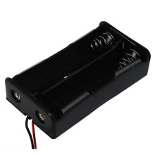 (7.5*4.1*1.7cm) 6 Stück schwarze Plastik-Batteriehalter-Box für 2 x 3,7V 18650 Typ