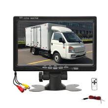 (Black) 12V-36V 7-Zoll-Auto-Monitor 16:9 800x480 LCD-Rückfahrmonitor mit 2-Wege-Videoeingang für Rückfahrkamera