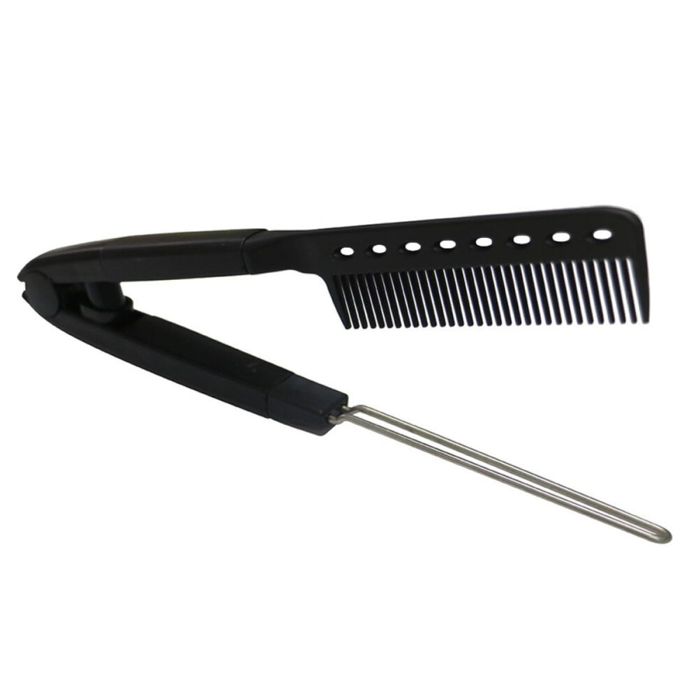 Unisex Hair Straightening Comb Vshaped Professional Hairdressing Brush For Effortless Styling