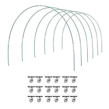 (Green) 36 Stück Gewächshausbögen Grow Tunnel 6 Sets à 8,5 FT lange Gartenbögen-Kit, rostfreie Glasfasern Ra