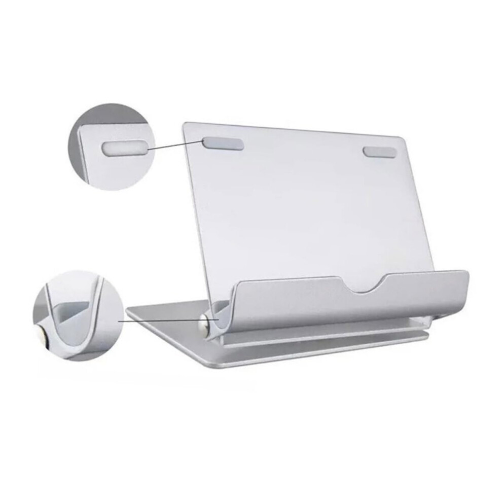 Portable Aluminium Alloy Desktop Rotating Stand Holder For Tablet And Phone Mini Desk Bracket With Secure Groove 9119770195456