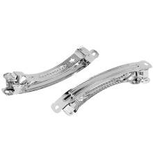 (silver) 50 Stück 80mm Metall-French-Clips Haar-Schleifen-Spitzen - Silber