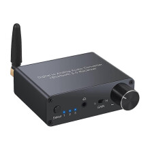 (Black) 192k-Wandler mit Kopfhörerverstärker Digital-Analog-Wandler 3,5mm-Audioadapter