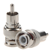 (Silver) 2 Stück BNC-Stecker-zu-Stecker-RF-Koaxialverbinder-Adapter für CCTV