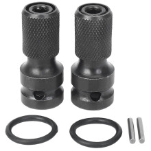 (black) 2er Pack 1/2-Square Drive auf 1/4-Hex-Schaft-Steckadapter Quick-Release-Chuck-Converter für Impact-Rat