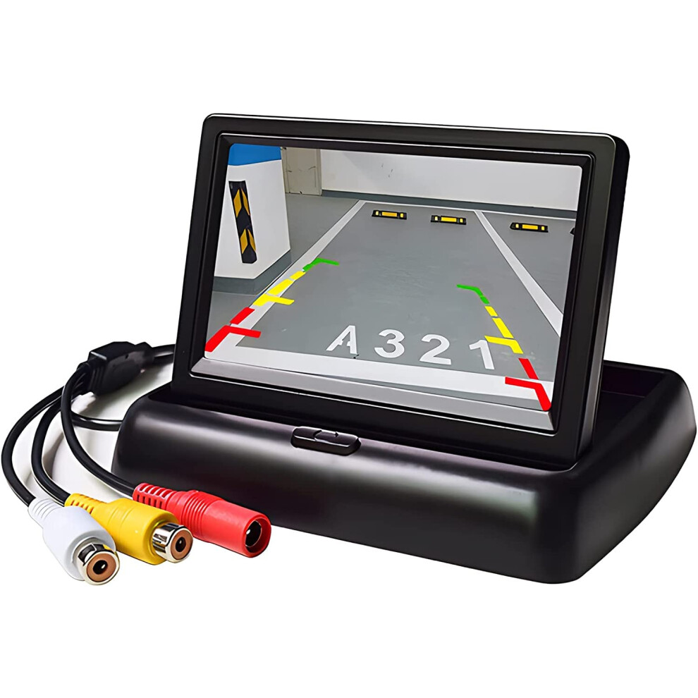 4.3 Inch Tft Lcd Car Color Reversing Camera Monitor, Foldable Screen For Rear View, V1/V2 Input, Dc12v24v 9119770195791
