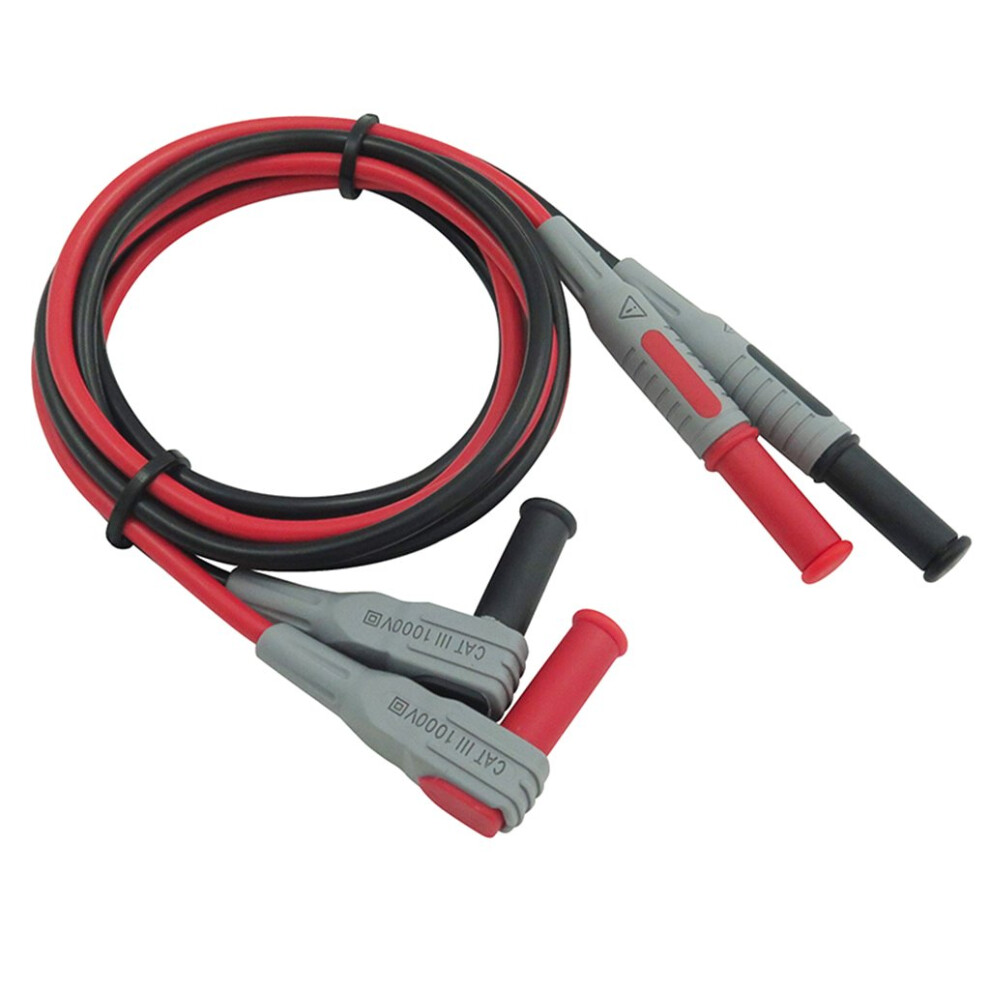 Twopiece Banana Plug Test Cable Siliconeinsulated Wire 15A 1000V For Multimeters 9119770194725