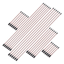 (BlackRedWhite) 30 Stück 3-Pin Verlängerungskabel Stecker-zu-Buchsen-Leitungsverbinder für Servo-Verlängerung Remote Con