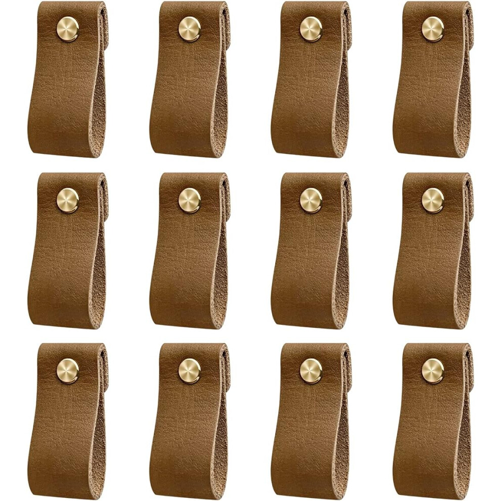 Leather Drawer Pulls, Stylish Soft Drawer Knobs For Cabinets, Cupboards, Dressers, Kitchen Cabinets, Unique Design Ergonomics, Easy To Install, Includ 9454554570297