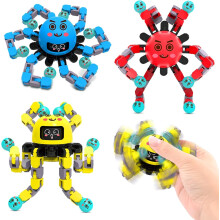 Robot Fidget Spinner Toy for Children and Adults, 3 Pieces, Transformable Sensory Toy for ADHD, Anxiety, Autism, Birthday Gift