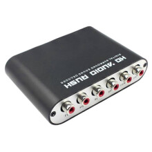 (Black) 5.1-Kanal-Dts für Ac-3-Audiodecoder Digital Optisch/Koaxial zu Analog Lotuskopf zur Sounddekodierung