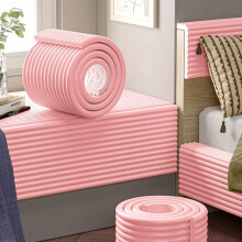 Wall Panels, Upholstered, 200 cm, AntiCollision Wall Cushion for Children (Pink, W 40 x L 200 cm)