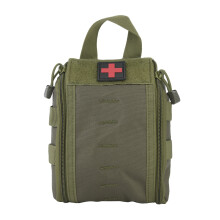 Bolsa Molle multifuncional com tiras elásticas internas para melhor organização e proteção.