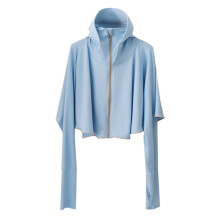 Sonnenschutzjacke mit Kapuze, dünn, langärmelig,