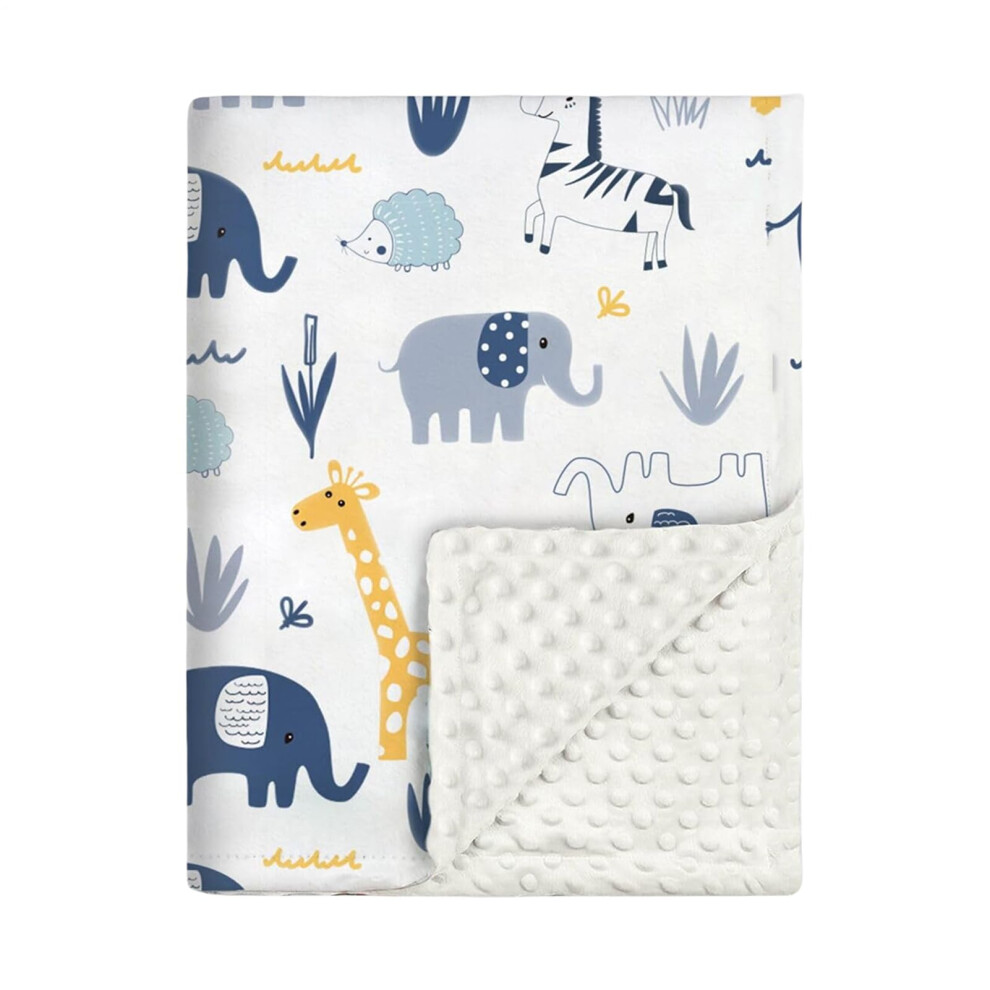 Neutral Baby Blankets Crib Size Baby Blanket Soft Cotton Knit Travel Car Seat Compatible Blanket Nursery Accessories