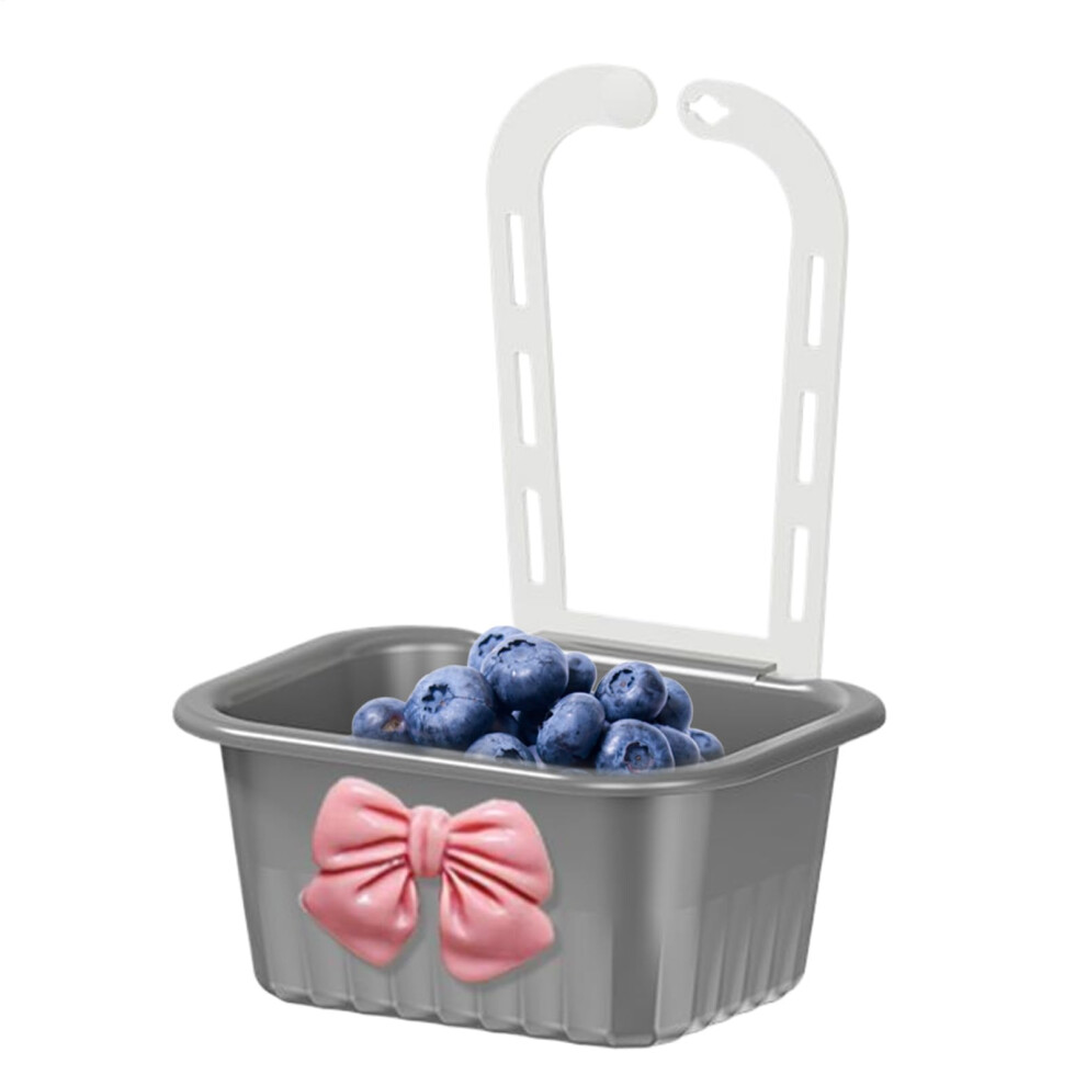 Kitchen Sink Food Catcher Hangable Strainer Basket Multipurpose Container For Rice Soap Meat Apartment Travel Gray 9323874505169