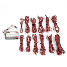 Lyssterke LED-lys for RC-fly, simuleringsblinkende LED-lyssett for trygge nattflyvninger, kompatibel med forskjellige modeller av multikopter-quad